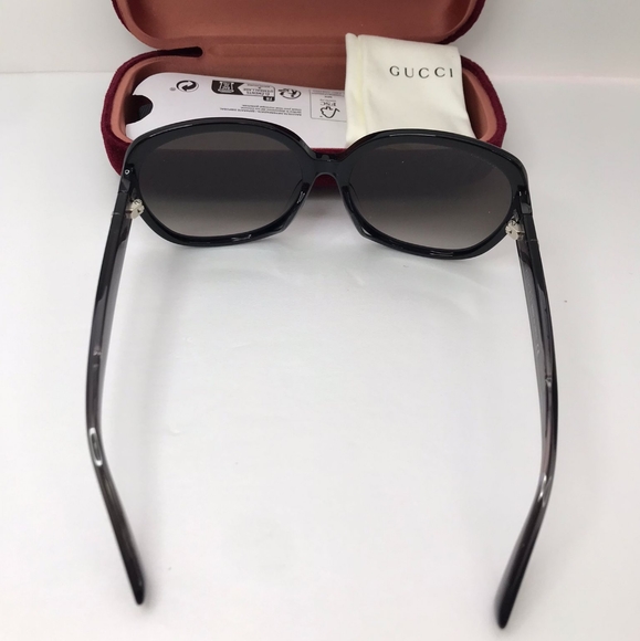 💯 original Gucci GG0080SK 002 Grey Gradient Round Sunglasses. - Picture 8 of 12